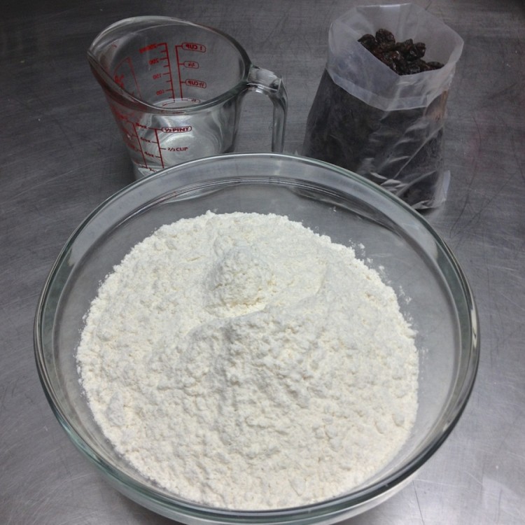 flourwaterraisins