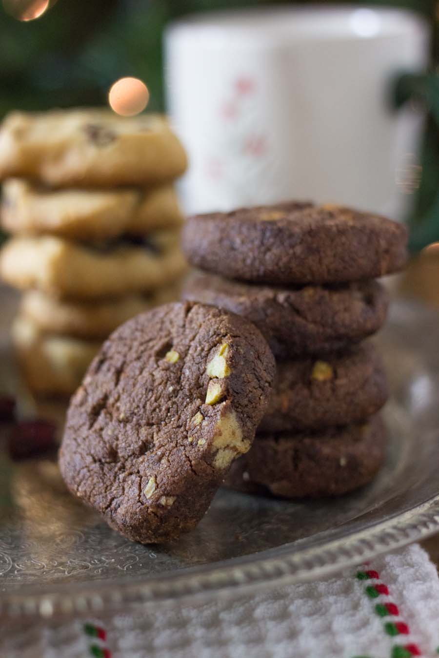 Chocolate-Pistachio Almond Flour Shortbread Cookies
