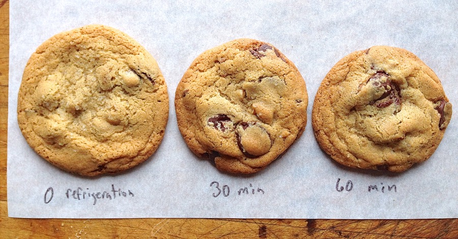 Results: chilling cookie dough via @kingarthurflour