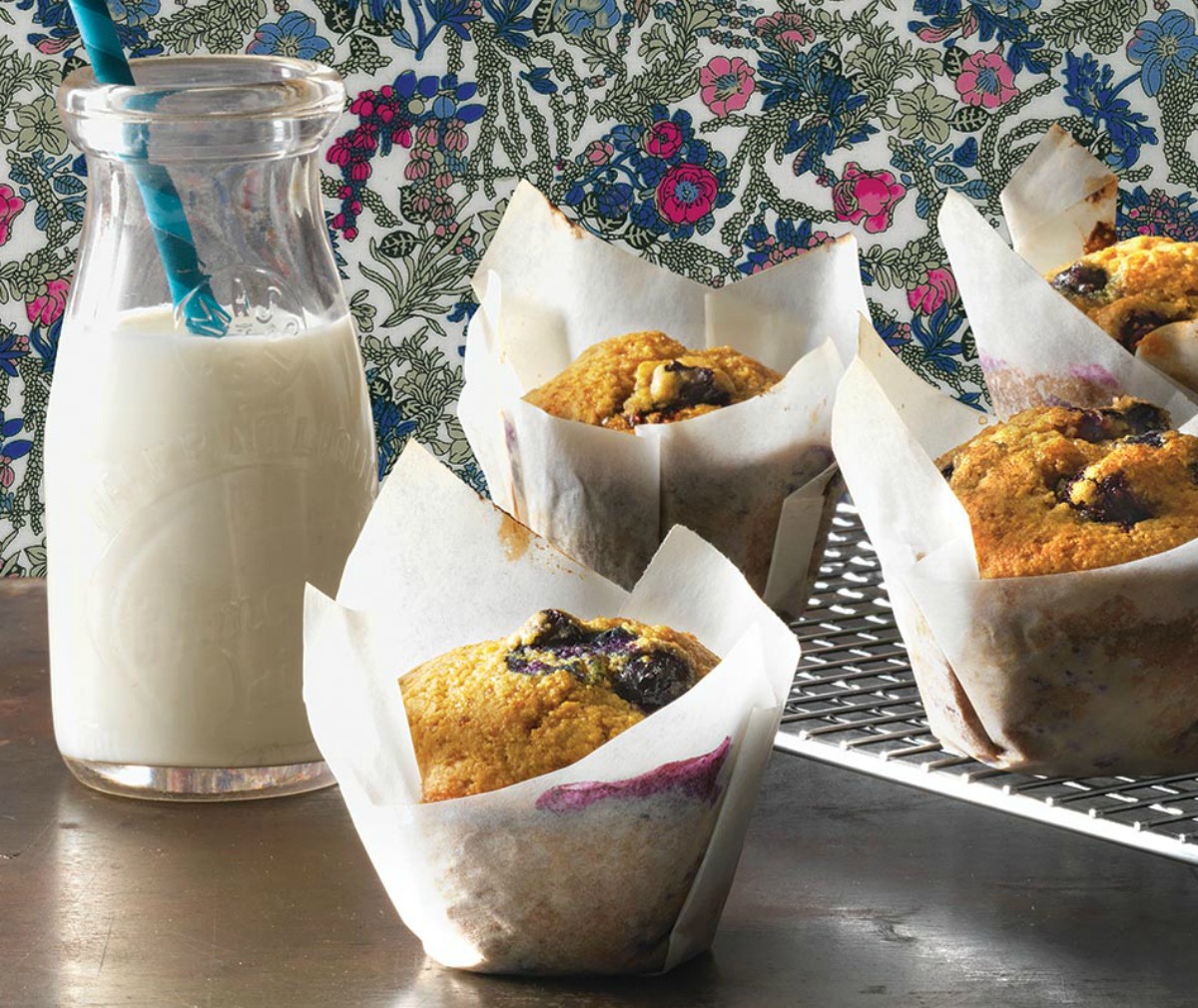 blueberry sourdough muffin cropped