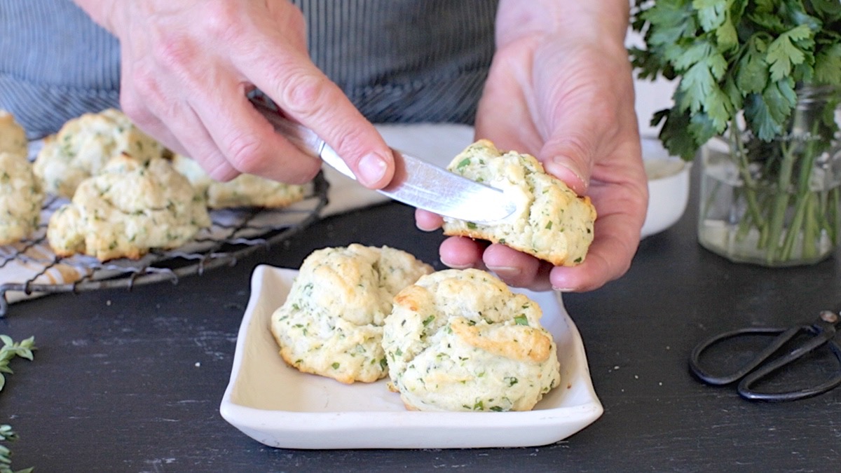 Easy Herb Biscuits via @kingarthurflour