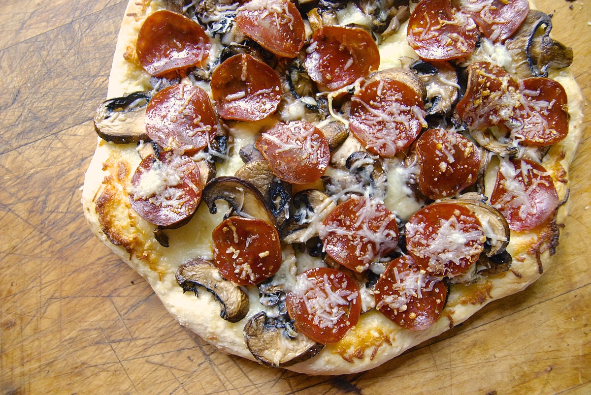 Turn no-knead bread dough into pizza crust via @kingarthurflour