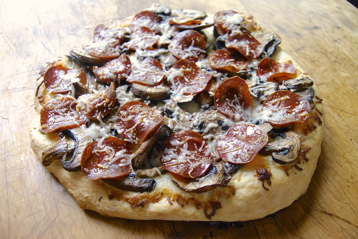 Turn no-knead bread dough into pizza crust via @kingarthurflour