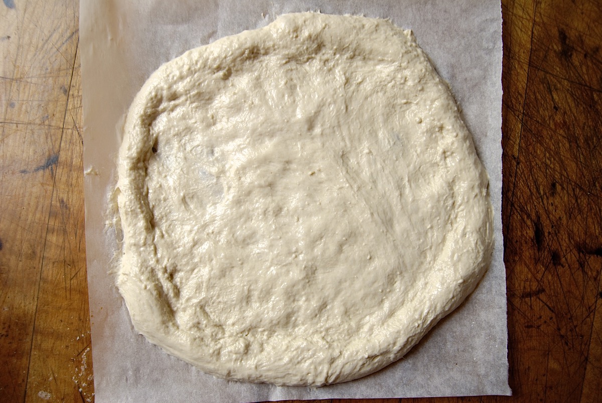 Turn no-knead bread dough into pizza crust via @kingarthurflour