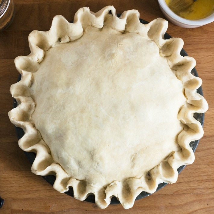 Gingery Blackberry Pie via @kingarthurflour