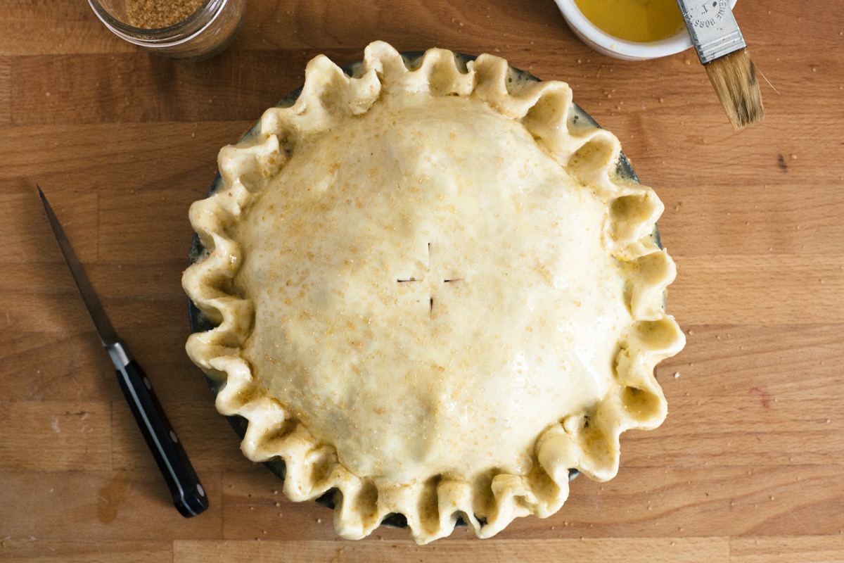 Gingery Blackberry Pie via @kingarthurflour