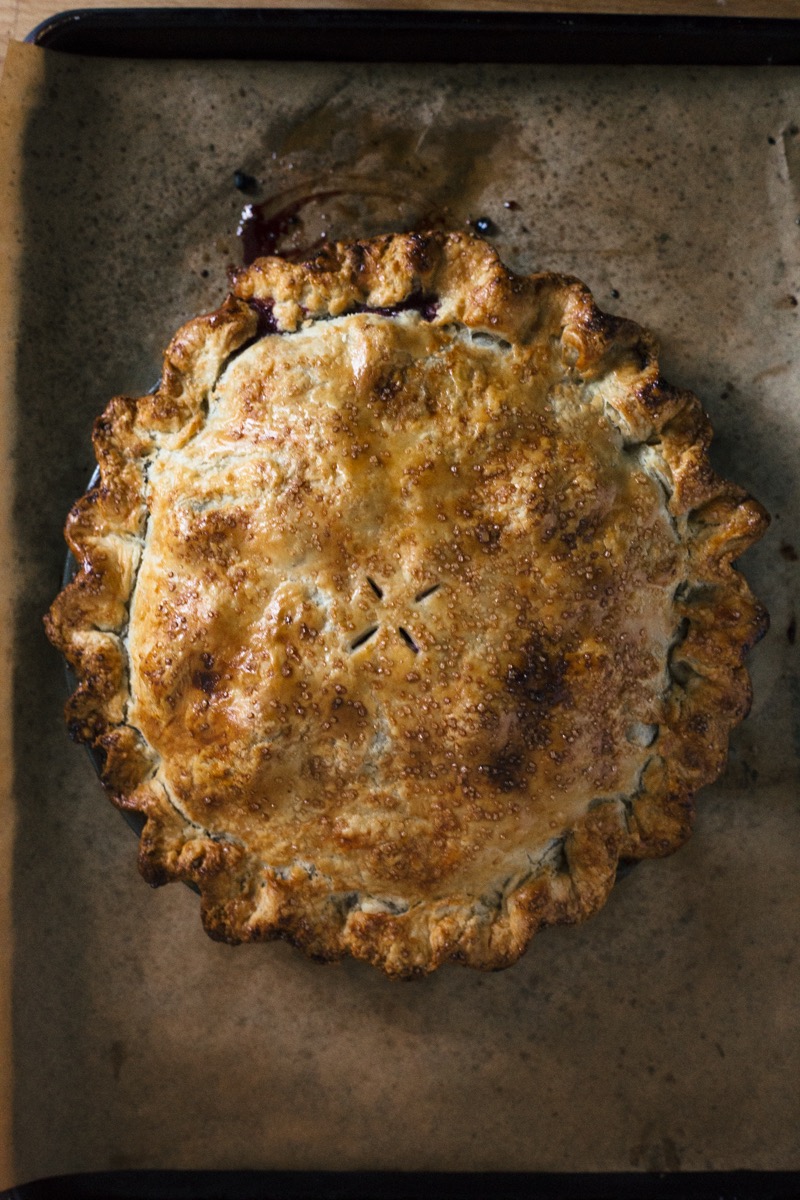 Gingery Blackberry Pie via @kingarthurflour