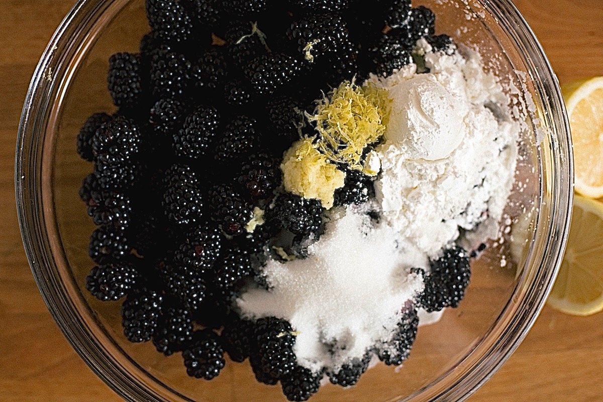 Gingery Blackberry Pie via @kingarthurflour