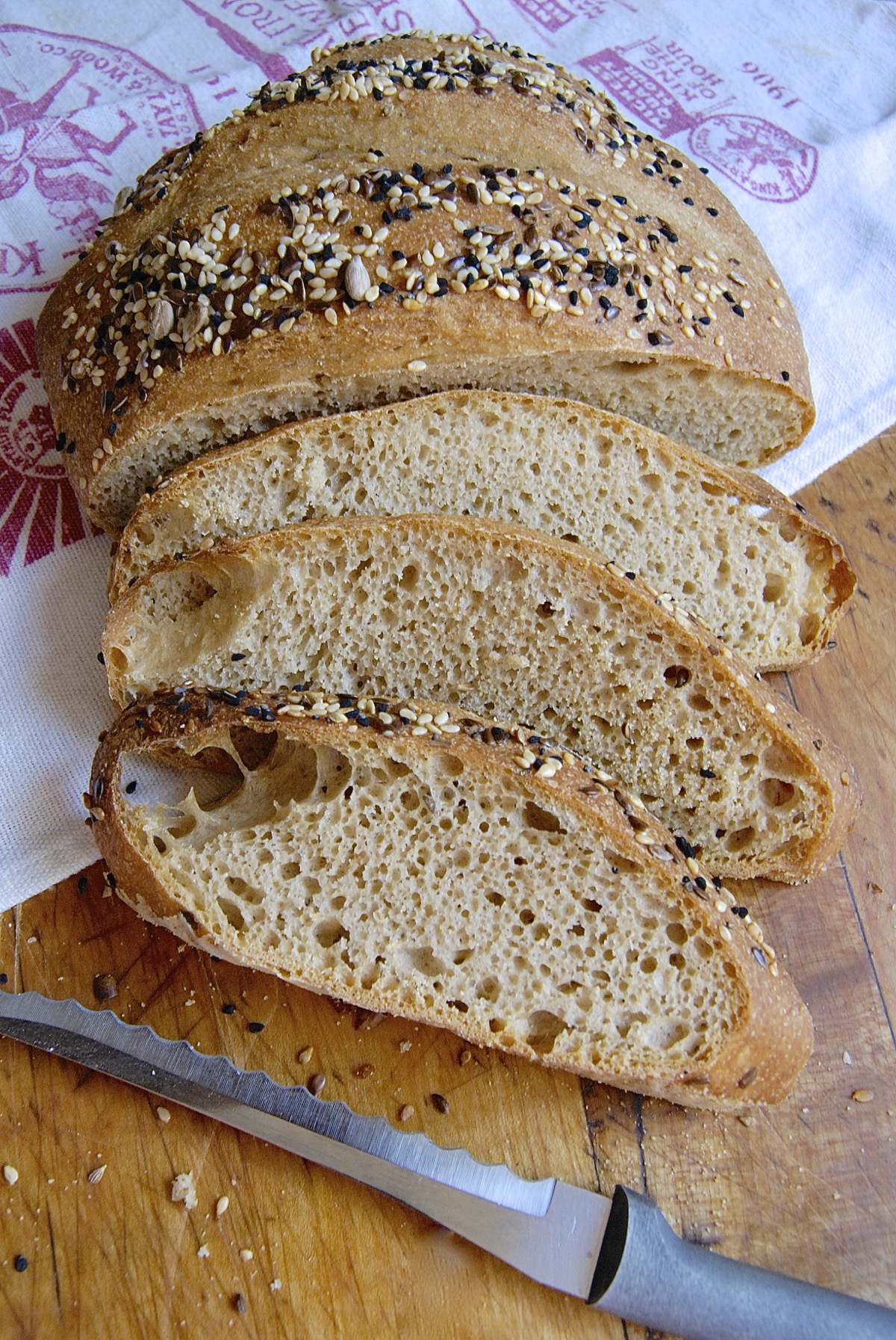 Whole wheat no-knead bread via @kingarthurflour