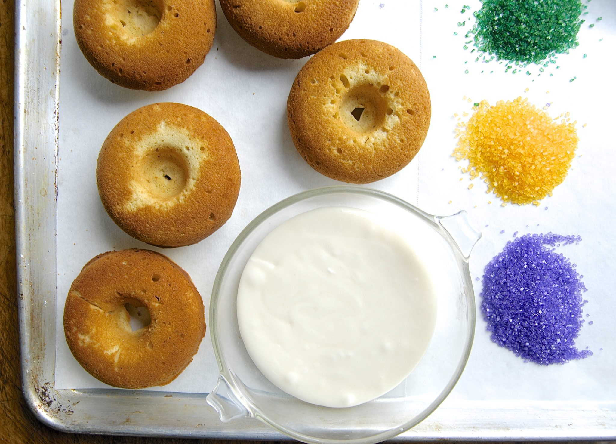 King Cake Doughnuts via @kingarthurflour