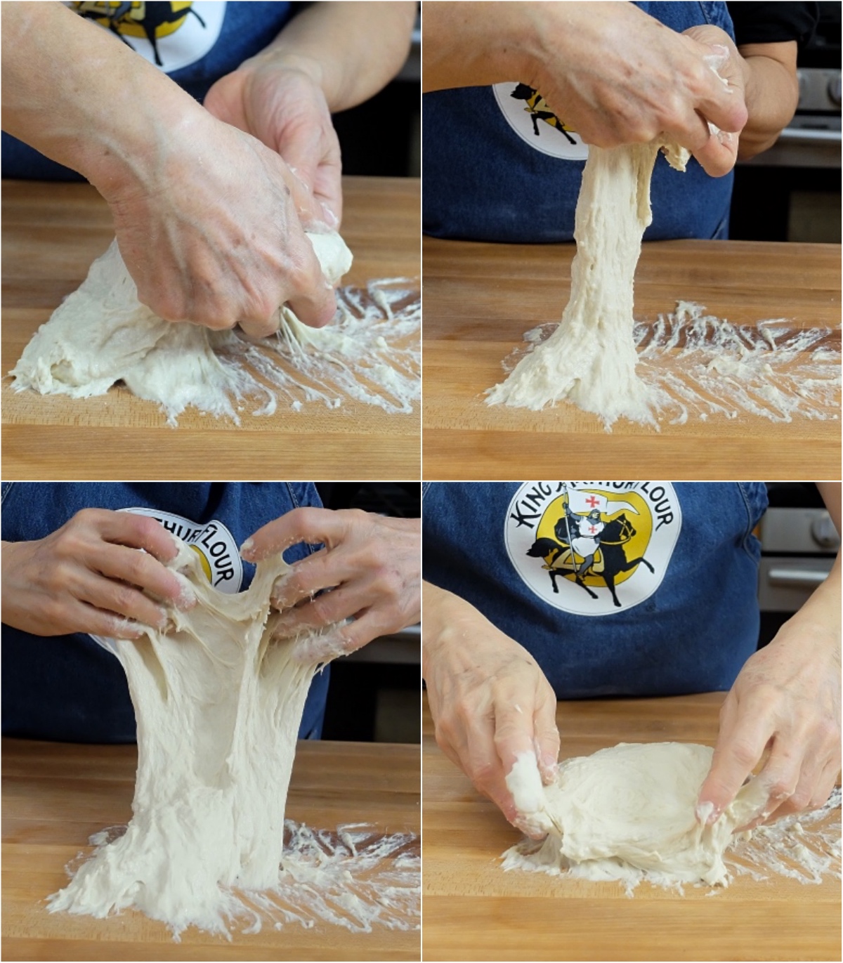 Kneading wet dough by hand via @kingarthurflour