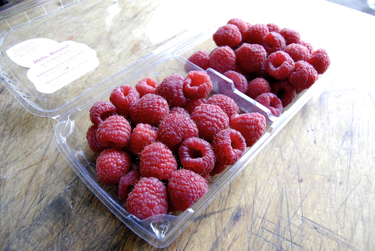 Chocolate Mousse Cake with Raspberries Bakealong via @kingarthurflour