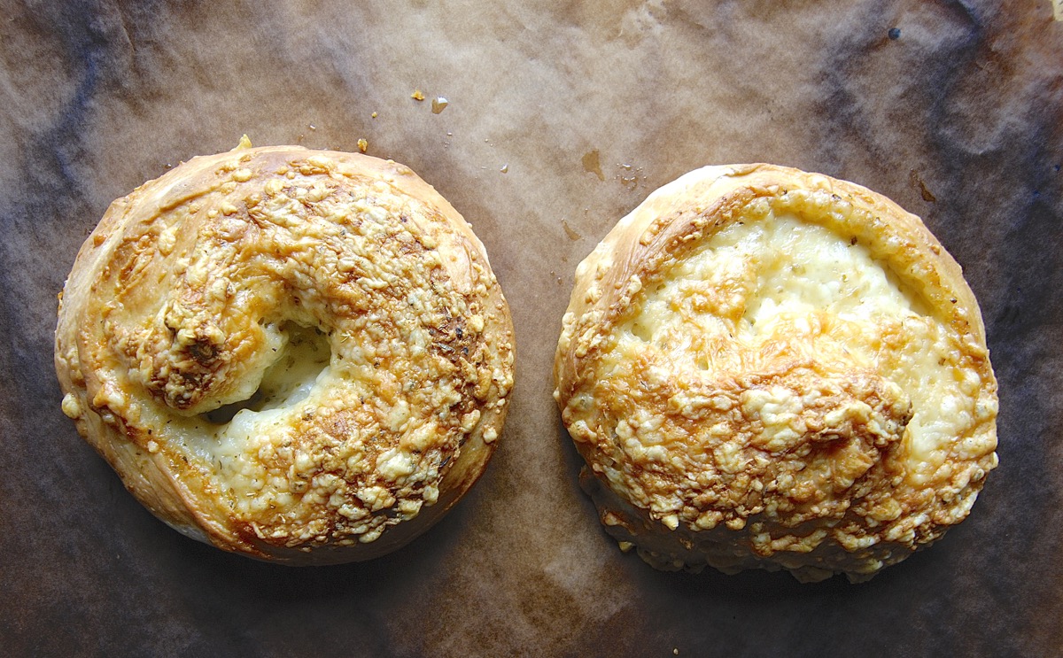Gruyere-Stuffed Crusty Loaves Bakealong via @kingarthurflour