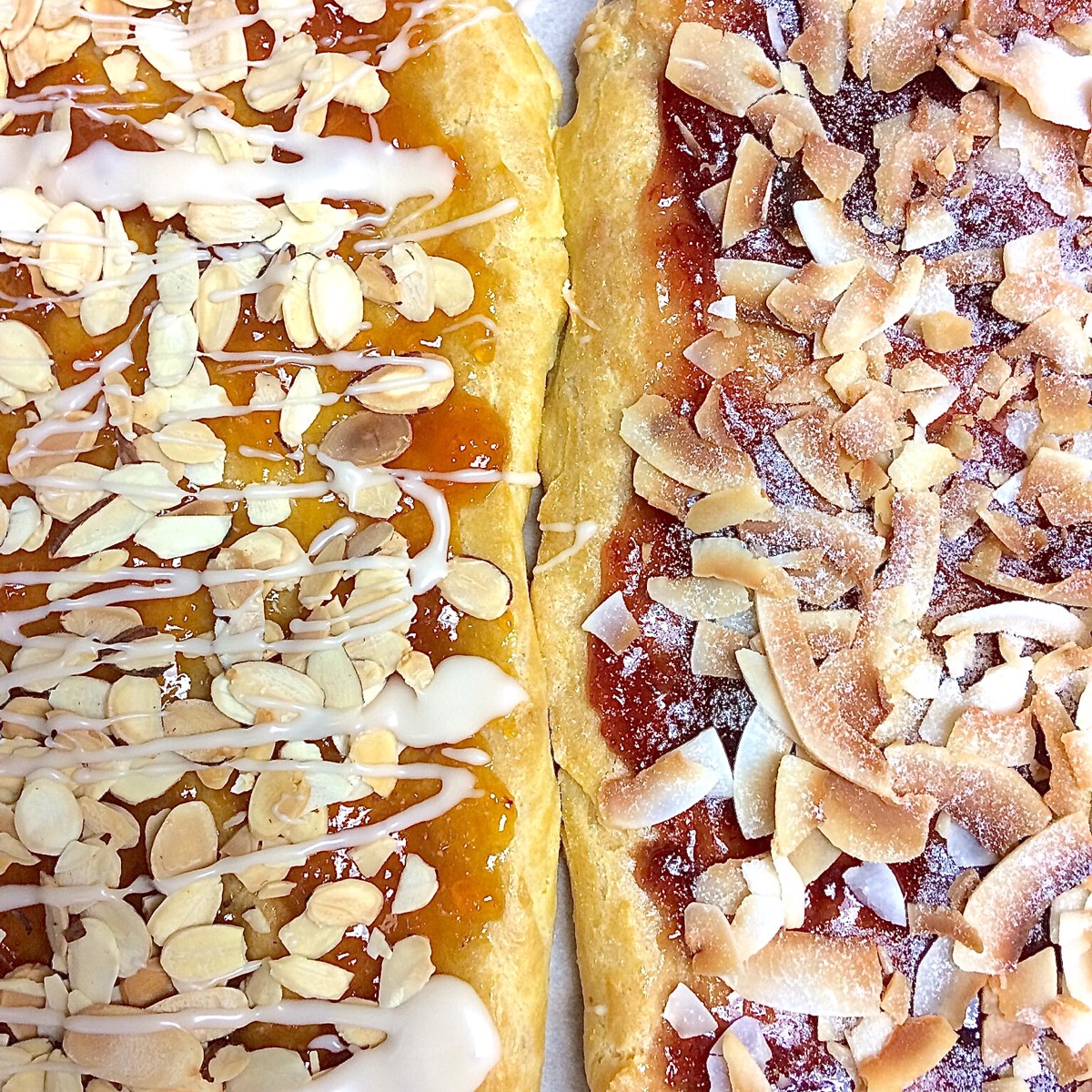 Almond Puff Loaf Bakealong via @kingarthurflour