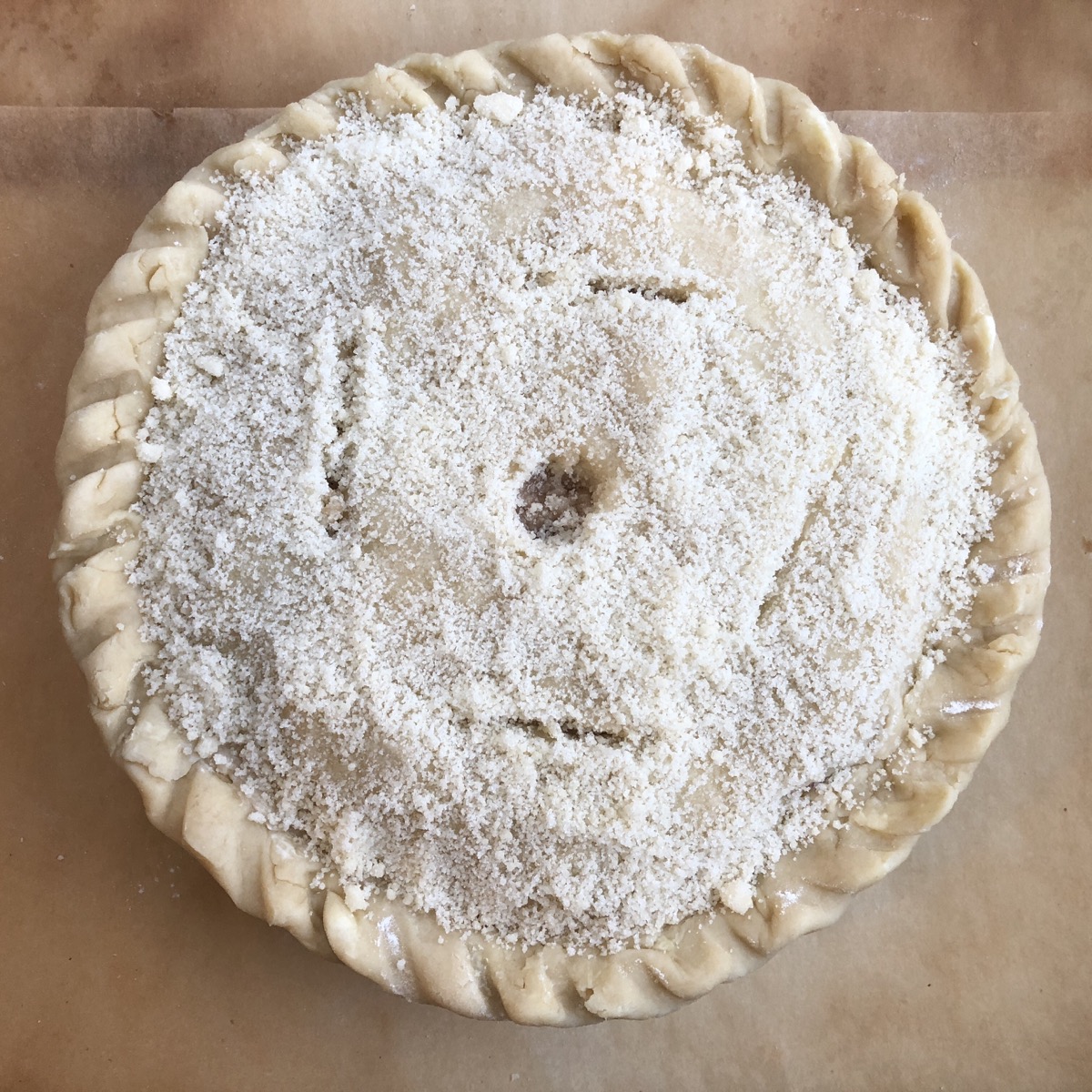 Special apple pie via @kingarthurflour