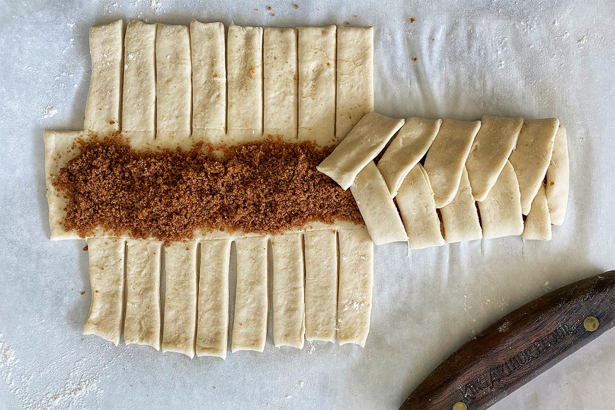 Unbaked cinnamon braid