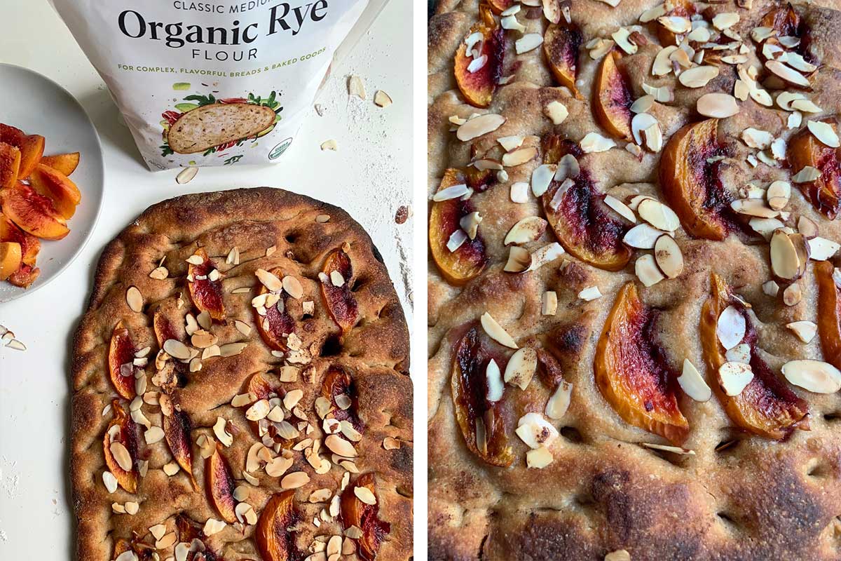 Baked dessert focaccia