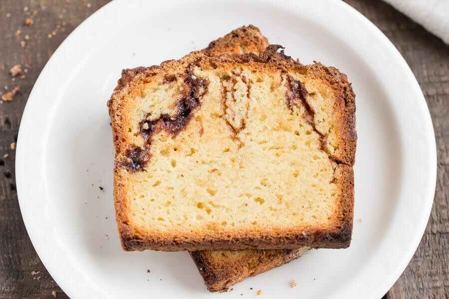 Gluten-free sandwich bread with cinnamon swirl through the middle