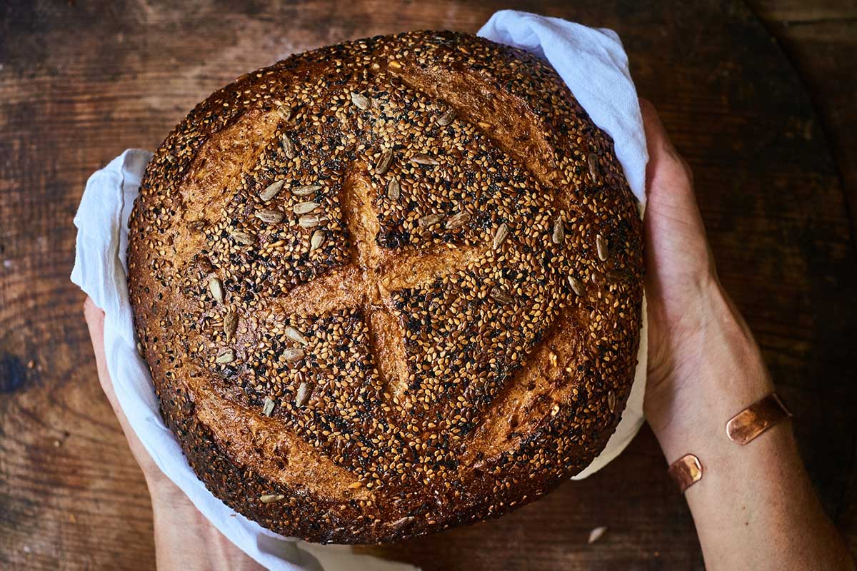 Seeded sourdough boule