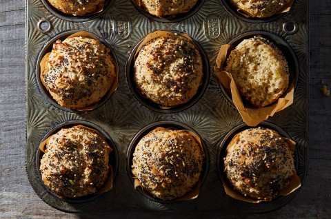 Sour Cream Rye Muffins