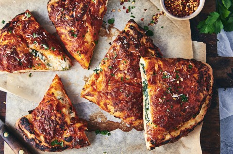 Spinach-Ricotta Calzone - select to zoom