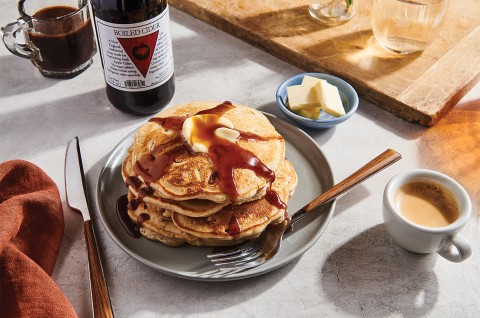 Apple Pancakes with Boiled Cider Syrup - select to zoom