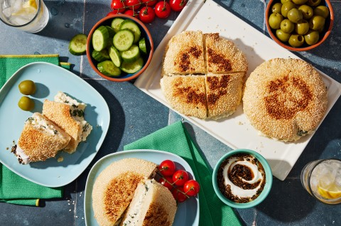 Cheese and Mint Ka’ak (Middle Eastern Bagels)  - select to zoom