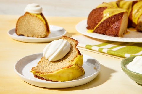Dried Lime Pound Cake with Saffron Glaze  - select to zoom