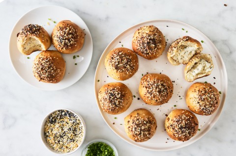 Cream Cheese-Stuffed Bagel Pockets  - select to zoom