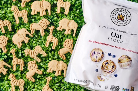 Animal Cookies with a bag of Oat flour - select to zoom