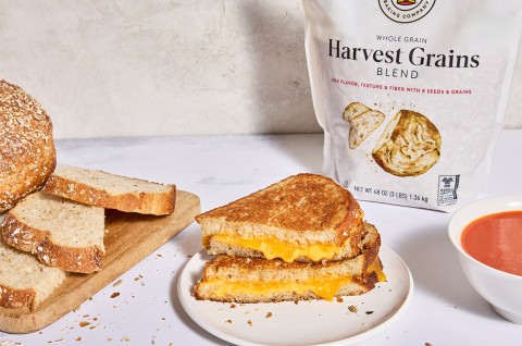 Baker's Grain Sourdough Bread made into a grilled cheese sandwich - select to zoom