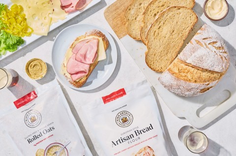 Sourdough Beer Bread with all the ingredients to make it. - select to zoom