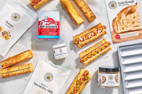 Sourdough Hot Dog Buns and products used to make them from King Arthur Baking. - select to zoom