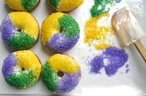 King Cake Doughnuts via @kingarthurflour