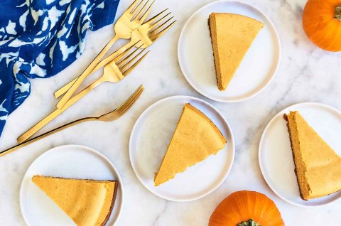 Pumpkin Cheesecake with Gingersnap Crust - select to zoom