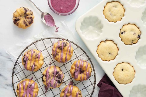 Lemon Blueberry Cornmeal Cakes - select to zoom