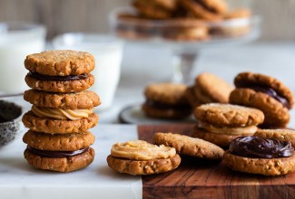  Peanut Butter-Oatmeal Sandwich Cookies