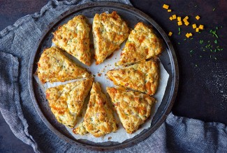 Bacon-Chessar-Chive Scones