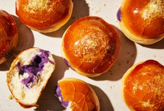 Ube Bibingka Custard Buns 