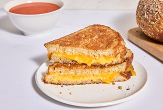 Baker's Grain Sourdough Bread made into a grilled cheese sandwich