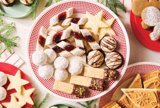Holiday cookies on a platter