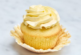 Swirled French Buttercream atop a cupcake