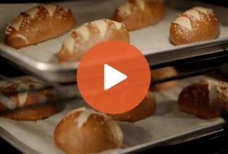 Play Button for Pretzel Buns YouTube Video - select to zoom