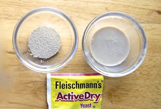 Dissolving active dry yeast via @kingarthurflour