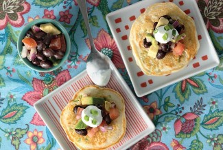 Corn and Scallion Sourdough Pancakes