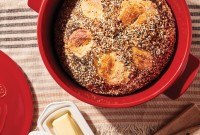 Bread baked in a Dutch oven 