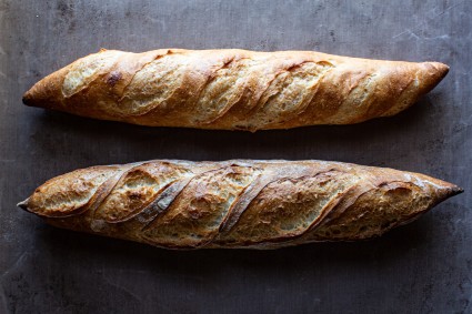 Baguette, scored with poor placement