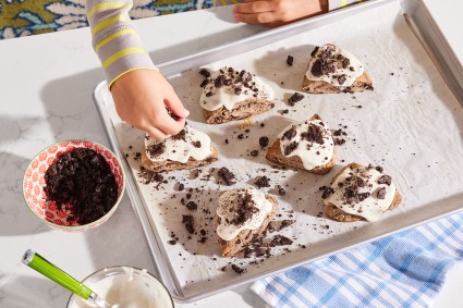 Glazed Cookies-and-Cream Scones