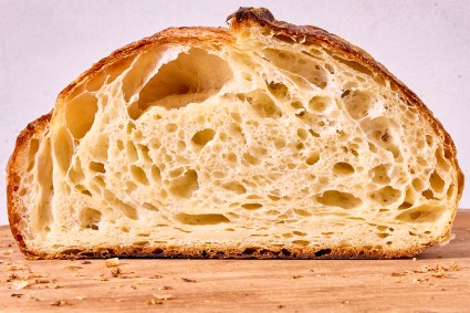 Interior of Croissant Sourdough Bread