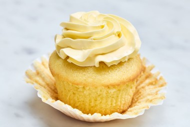 Swirled French Buttercream atop a cupcake